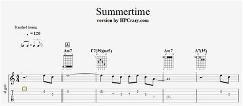 Summertime Theme Improvisaiton Tabs Backing Track Jazz