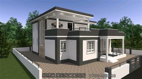 Bedroom Flat Roof Maisonette House Plan Muthurwa