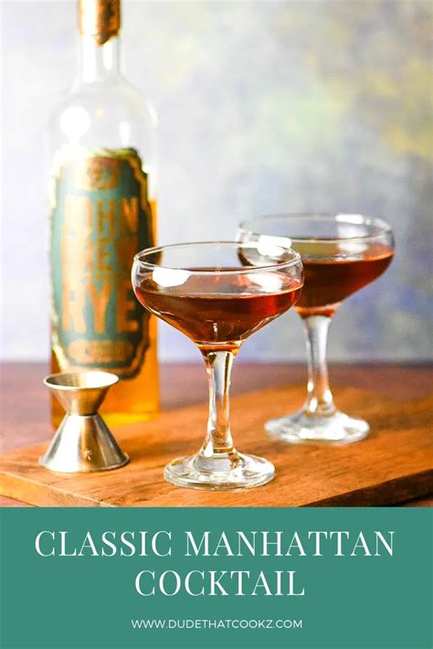 Classic Manhattan Cocktail Dude That Cookz