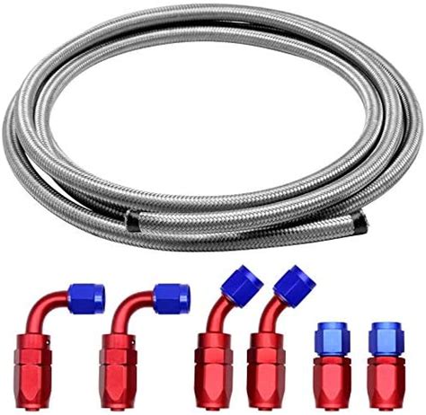 Amazon Ft An Fuel Line Hose An Silver Stainless Steel