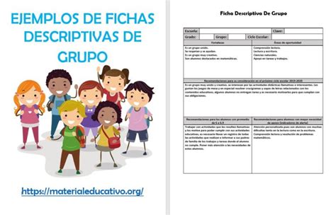 Ejemplos De Fichas Descriptivas De Grupo Editables En Word Material