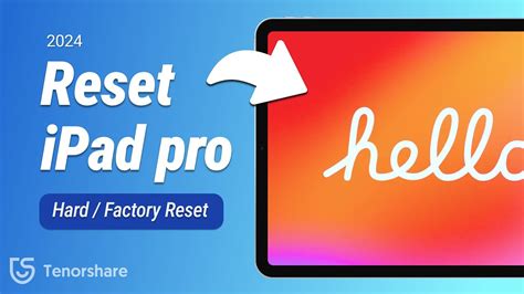 How To Factory Rest And Hard Reset Your Ipad Pro 2024 Ipad Pro Air