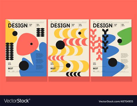 A set of abstract posters Royalty Free Vector Image