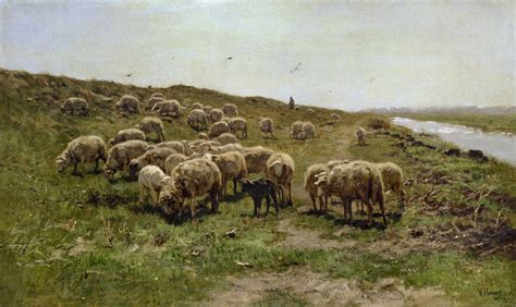 Anton Mauve A Flock Of Sheep