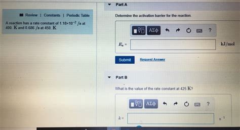 Solved Part A Review Constants L Periodic Table Determine Chegg