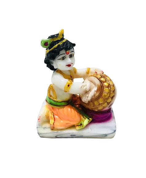 Buy Resin Krishna Statue Ladoo Gopal Statue Makhan Chor Statue Laddu