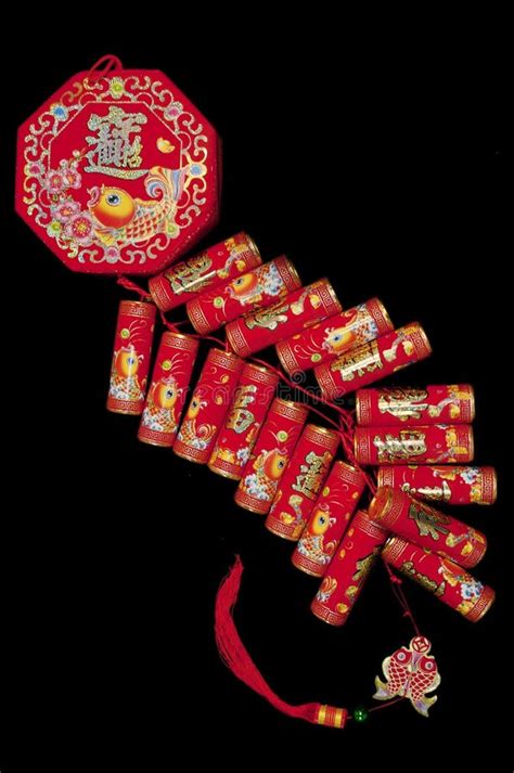 The Traditional Chinese Auspicious Firecrackers Stock Photo - Image of ...