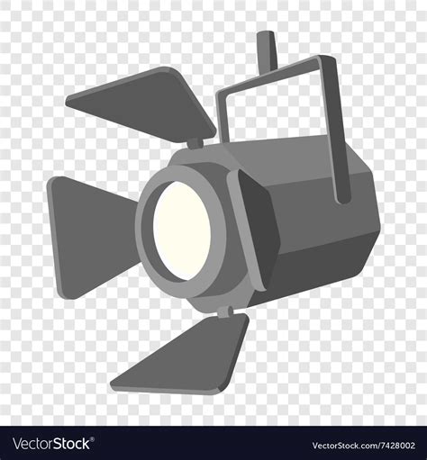 Movie spotlight cartoon icon Royalty Free Vector Image