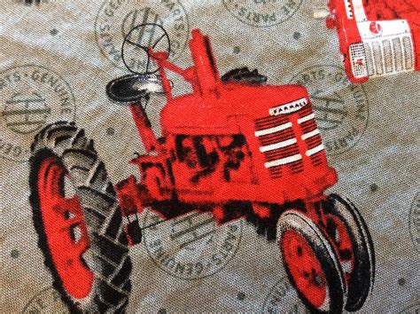 Ready To Ship Red Tractor Blanket Red Farm Blanket Ihc Toddler Etsy