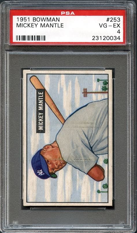 Lot Detail 1951 Bowman 253 Mickey Mantle PSA 4 VG EX