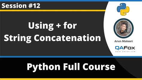 Using For String Concatenation Python Tutorial Part 12 Youtube