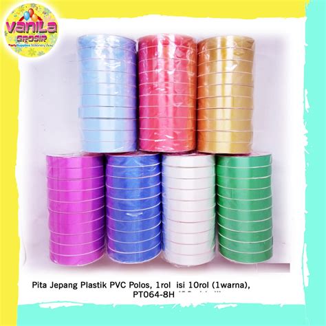 Jual 1Pcs Pita Jepang Plastik Polos Pita Jepang Warna Warni Pita