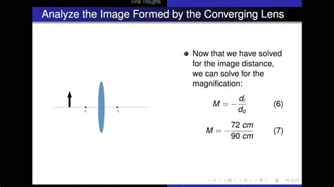 Mirrors And Lenses Thin Lens Equation Converging Lens 1 Youtube