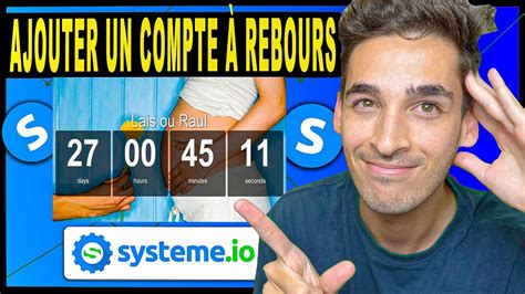 SYSTEME IO Comment Ajouter un Compte à Rebours sur système io Tuto