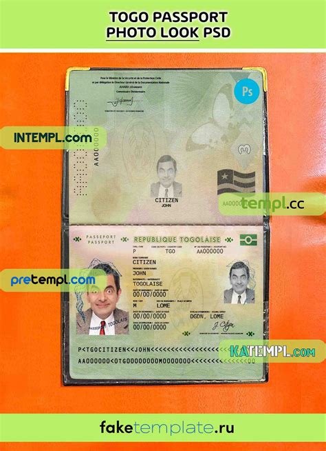 Singapore passport PSD download scan and photo look templates, 2006