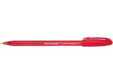 Paper Mate Comfortmate Ballpoint Stick Pen Red Ink Medium