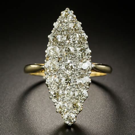 Victorian Navette Shaped Diamond Ring