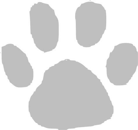 Gray Paw Print Clip Art at Clker.com - vector clip art online, royalty ...