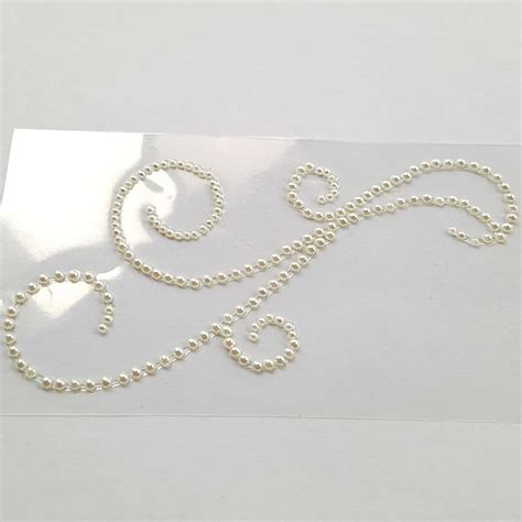 Sheets Mm Custom Color Flourish Pearl Sticker Self Adhesive Flat