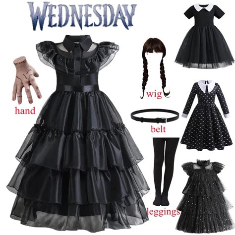 Disfraz De Cosplay De Wednesday Addam Para Ni A Vestidos De Fiesta Para