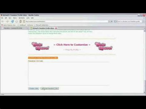 How to Customize Your Friendster Profile - YouTube