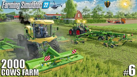 Cutting Grass Silage For 2000 Cows W Krone Big M 2000 Cows Farm Ep 6 Farming Simulator 22