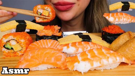 Asmr Sushi Eating Sounds Mukbang Youtube