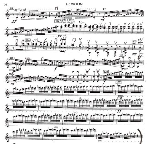 Bartok: Concerto for Orchestra, mvt V (mm. 88- 144)-Violin Excerpt