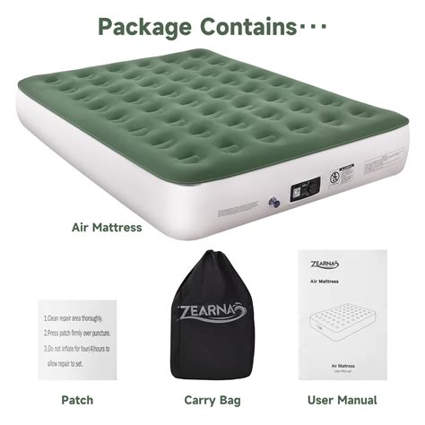 Zearna Luxury Queen Air Mattress With Built In Pump Inch