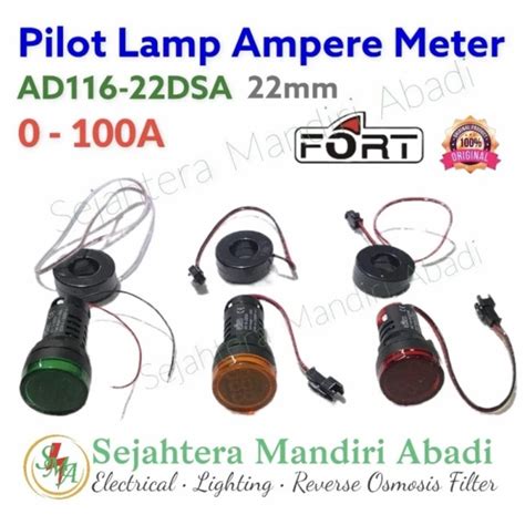 Jual Pilot Lamp Amperemeter Fort Led Mm Ad Dsa Lampu Panel