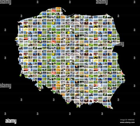 Collage Map Of Poland Stock Photo Alamy