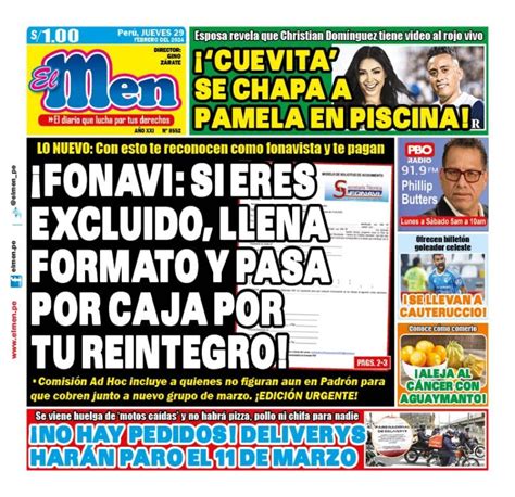 Portada Diario El Men El Men