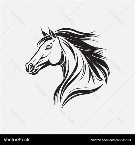 horse head logo template  art royalty  vector image