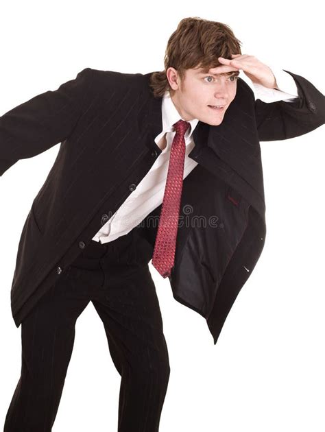 Businessman Look Forward In Future Stock Photo Image Of Hand