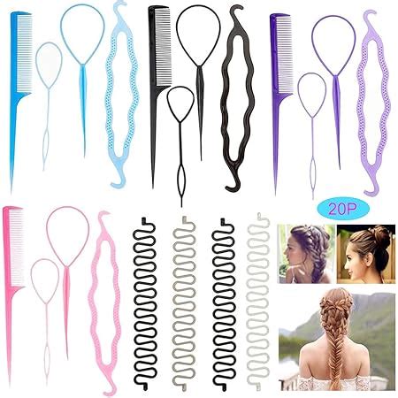 Amazon 19 Pcs Hair Braiding Tool DIY Styling Tool Kit Updo