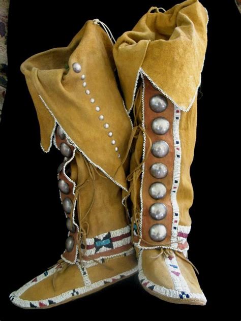 1880s Southern Cheyenne Hightop Womens Moccasins From Uchizonogallery On Ruby Native