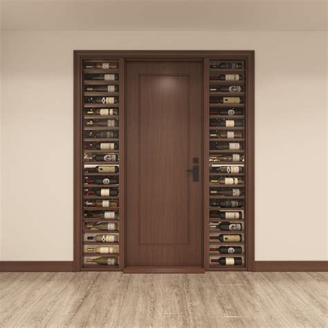 Panel Door, 2 Sidelights w/ Horizontal Displays - Genuwine Cellars