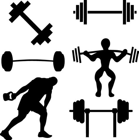 Fitness Silhouette Vector on white background 35508630 Vector Art at Vecteezy