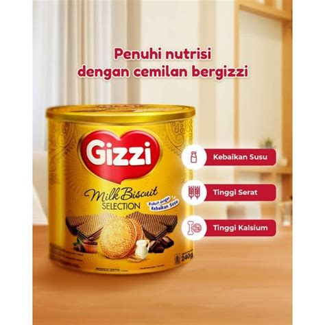 Jual Fsff Gizzi Milk Biskuit Selection Kaleng Shopee Indonesia