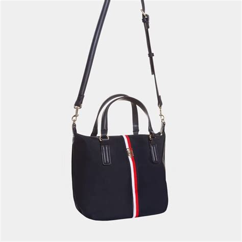 TOMMY HILFIGER TOREBKA POPPY SMALL TOTE CORP Kolor Granatowy