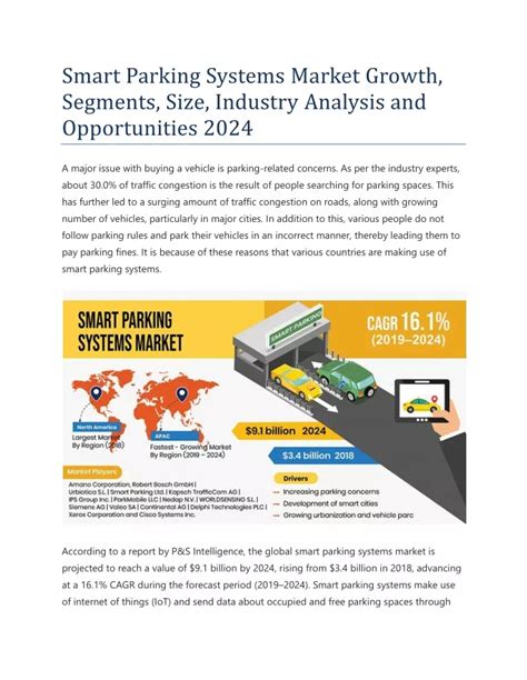 PPT Demand For Smart Parking Systems Market To Experience A