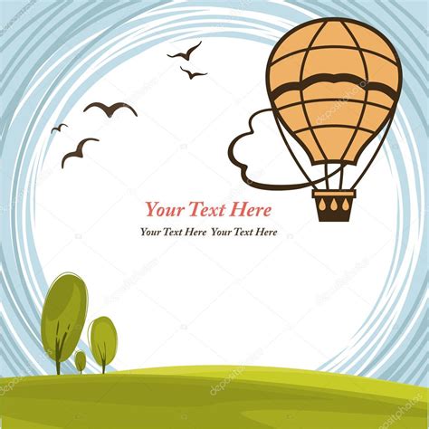 Frame With Hot Air Balloon Stock Vector By Nnfotograf