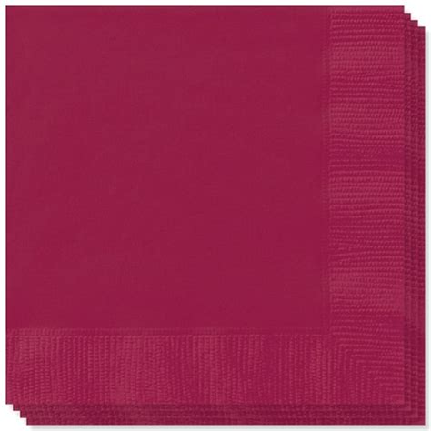 Burgundy 2 Ply Napkins 16 Inches 40cm Pack Of 100 Partyrama