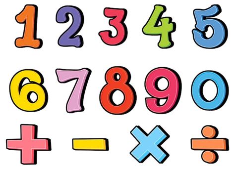 Math Number Symbols Vectors & Illustrations for Free Download | Freepik