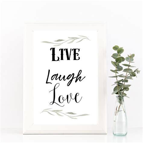 Live Laugh Love Art Imprimible Descarga Digital Etsy Espa A