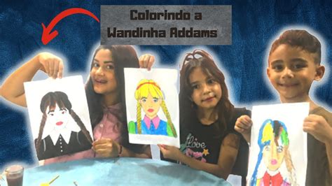 Colorindo A Wandinha Addams Angelyna E Davi Enzo Youtube