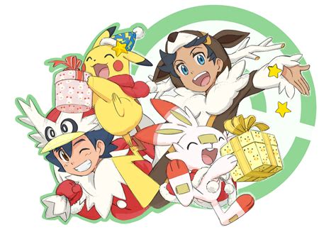 Wallpaper Pokemon Anime Christmas X Enekket