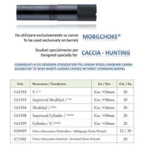 Beretta Mobilchoke Strozzatore Prolungato Mm Cal F Full Cod C