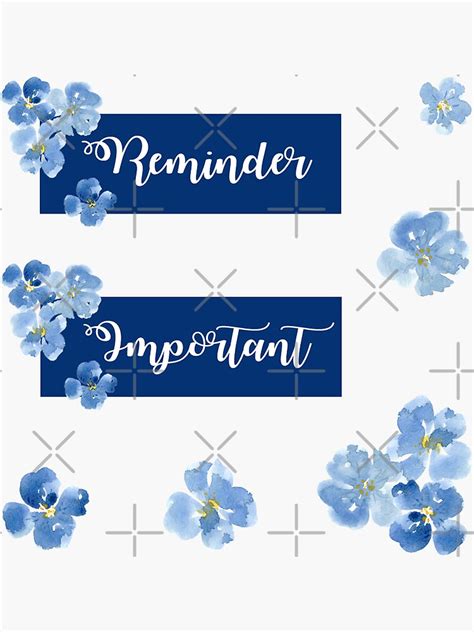 "Reminder & Important" Sticker by ApricotBlossom | Redbubble