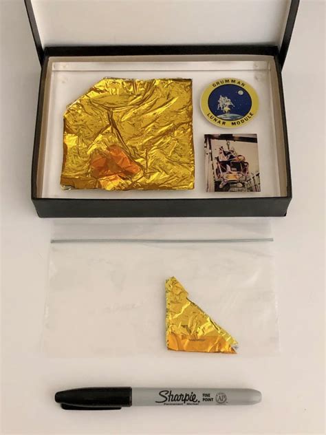 Sold Price Lunar Module Layered Kapton Foil In Lucite September